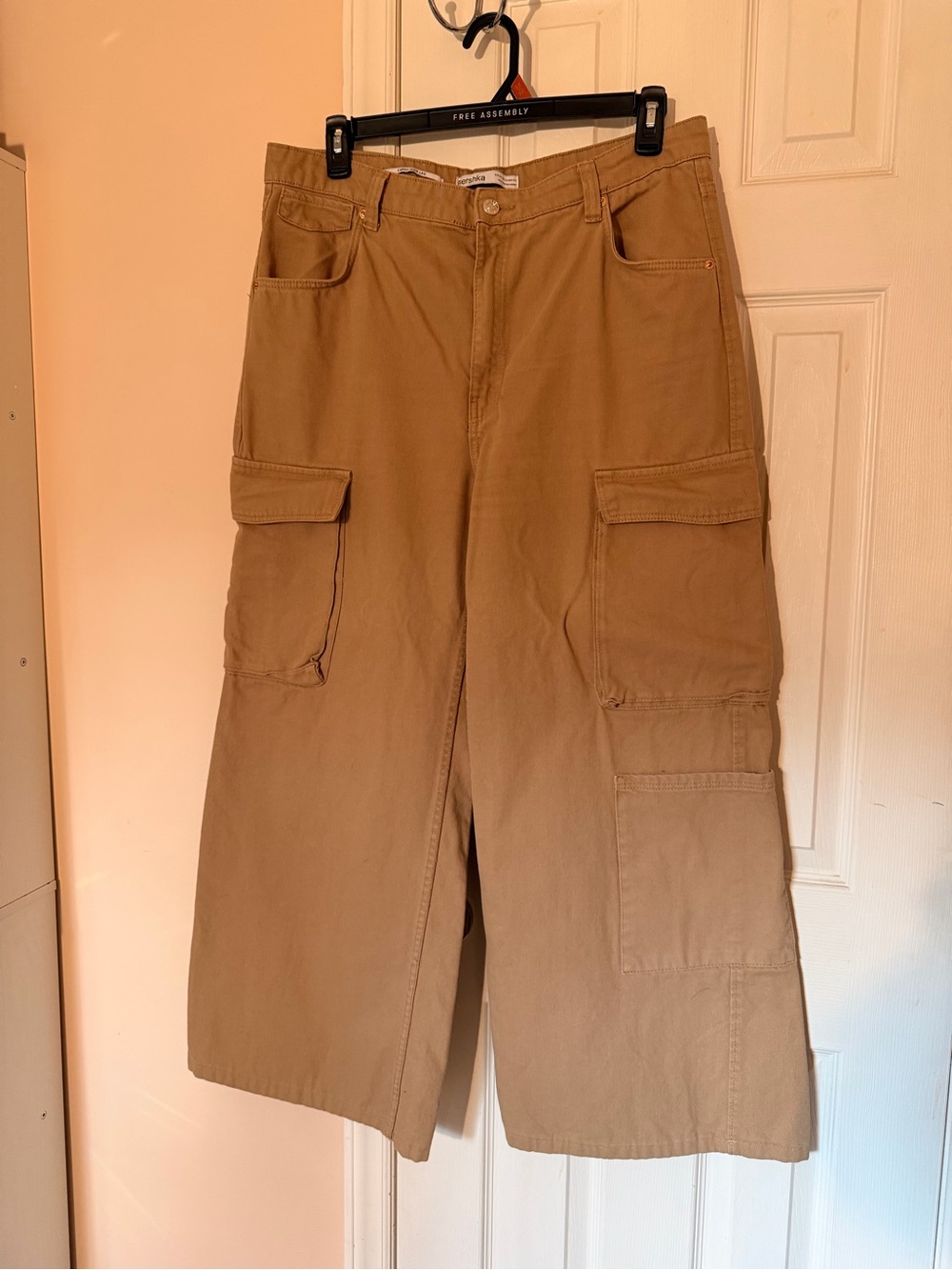 Bershka Wide Leg Cargo Pants